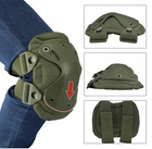 Комплект защиты колен и локтей бабочка SWAT олів - изображение 1
