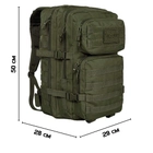 Тактический рюкзак 36 л Олива MIL-TEC Assault 36L Olive с системой MOLLE Военный рюкзак Армейский Штурмовой Водоотталкивающий - изображение 2