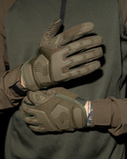 Тактические перчатки с пальцами BEZET Protective L хаки - изображение 1