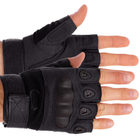 Тактичні рукавички з відкритими пальцями та посиленим протектором OAKLEY BC-4624 M-XXL чорні - зображення 1