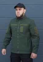 Куртка тактическая на молнии с капюшоном soft shell XXL garpun khaki - изображение 4
