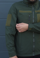 Куртка тактическая на молнии с капюшоном soft shell XXL garpun khaki - изображение 7