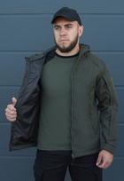 Куртка тактическая на молнии с капюшоном soft shell S oborona khaki - изображение 4