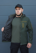 Куртка тактическая на молнии с капюшоном soft shell XL garpun khaki - изображение 6