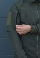 Куртка тактическая на молнии с капюшоном soft shell S oborona khaki - изображение 8