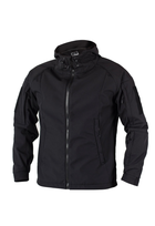 Куртка тактична на блискавці з капюшоном soft shell L oborona black - зображення 3
