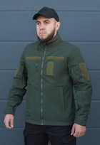 Куртка тактична на блискавці з капюшоном soft shell S garpun khaki - зображення 4