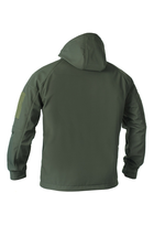 Куртка тактическая на молнии с капюшоном soft shell XS oborona khaki - изображение 5