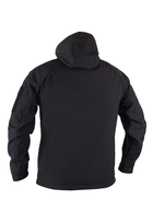 Куртка тактическая на молнии с капюшоном soft shell M oborona black - изображение 5