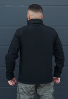 Куртка тактична на блискавці з капюшоном soft shell XXL garpun black - зображення 5