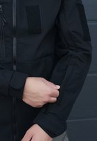 Куртка тактична на блискавці з капюшоном soft shell L garpun black - зображення 10