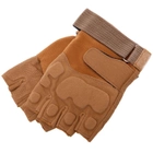 Тактичні рукавички з відкритими пальцями Zelart Blackhawk 4380 розмір XL Khaki - зображення 6