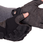 Тактичні рукавички з відкритими пальцями Zelart 8808 розмір L Black - зображення 5