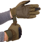 Рукавички тактичні із закритими пальцями Zelart 8798 розмір XL Olive - зображення 4