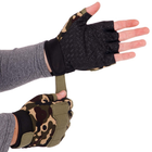 Перчатки тактические с открытыми пальцами Zelart 8789 размер L Camouflage - изображение 4
