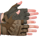 Тактичні рукавички з відкритими пальцями Zelart 8808 розмір L Olive - зображення 1
