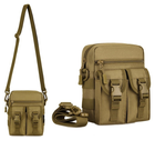 Армейская тактическая сумка наплечная Защитник 108 хаки - изображение 5