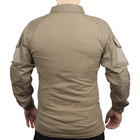 Тактична сорочка Lesko A655 Sand Khaki XL однотонна чоловіча сорочка з довгими рукавами - зображення 3