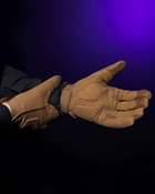 Тактические перчатки с пальцами BEZET Protective L песочные - изображение 5