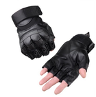 Перчатки тактические черные, беспалые, с мягкой защитой суставов , розмер XL - изображение 4