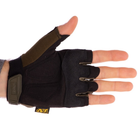 Защитные тактические военные перчатки без пальцев MECHANIX для рыбалки охоты оливковые АН5628 размер XL - изображение 4
