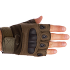 Тактичні рукавички з відкритими пальцями та посиленим протектором OAKLEY BC-4624 M-XXL оливкові - зображення 5