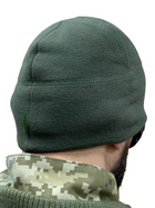 Тактическая военная флисовая шапка Олива ЗСУ зимова Розмір Л - зображення 4