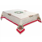Скатертина гобеленова новорічна з люрексом Lefard "CORONA NATALE" 140x140 см (716-153)