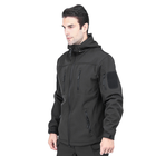 Тактична куртка Lesko A013 Black 2XL вулична флісова водонепроникна осінь-зима - зображення 1