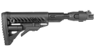 Приклад складной FAB M4 с амортизатором для AK 47, полимер, черный (7000460) - изображение 5