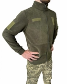 Тактична фліска ЗСУ військова кофта армійська флісова олива чоловіча L (50) - зображення 7