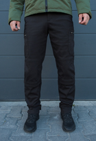 Утеплённые тактические штаны на флисе S черные - изображение 1