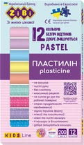 Пластилін ZiBi Pastel 12 кольорів 8 пастель + 4 глітери 200 г (ZB.6240)