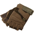 Перчатки тактические военные-армейские BLACKHAWK беспалые, штурмовые, с открытыми пальцами L оливковый BC-4380 - изображение 6
