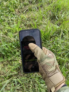Перчатки тактические военные уличные М 20см с накладкой для сенсорного управления экраном, водонепроницаемые - изображение 4