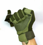 Рукавички тактичні військові вуличні XL 23,5 см зелений - зображення 5