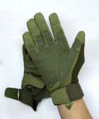Перчатки тактические военные уличные L 22 см зеленый - изображение 7