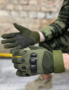 Тактичні рукавиці повнопалі оливкові - изображение 2