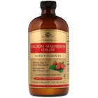 Мікроелемент Кальцій Solgar Calcium Magnesium Citrate with Vitamin D3 Liquid 16 fl oz 473 ml Natural Strawberry Flavor