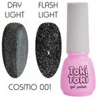 Гель-лак Toki Toki Cosmo 001, 5 мл, чорний світловідбивний