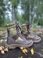 Берцы осенние облегченные, обувь для военных KROK BО1, 45 размер, коричневые, 01.45 - изображение 1