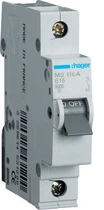 Автоматичний вимикач Hager 1П 16А тип В MB116A
