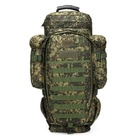 Рюкзак тактический армейский с отделением для оружия 9.11 для охоты и рыбалки пиксельный хаки зеленый 70 л - изображение 2