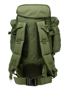 Рюкзак тактический армейский с отделением для оружия 9.11 для охоты и рыбалки пиксельный хаки зеленый 70 л - изображение 4
