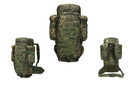 Рюкзак тактический армейский с отделением для оружия 9.11 для охоты и рыбалки пиксельный хаки зеленый 70 л - изображение 5