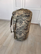 Сумка баул-рюкзак влагозащитный тактический армейский военный 120 л Пиксель - изображение 4