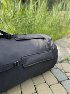 Баул сумка туристичний рюкзак 120 л розмір 82*42 см чорний колір з внутрішньою прогумовою кулею чорний колір - зображення 3