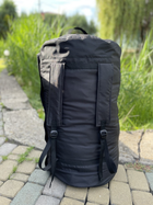 Баул сумка рюкзак туристический 120 л размер 82*42 см чёрный цвет с внутренним прорезиновым шаром чёрный цвет - изображение 8