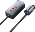 Автозарядка Baseus Share Together PPS with extension cord 120 W (2 USB, 2 USB-C) Grey (CCBT-A0G)