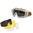 Тактичні захисні окуляри (маска) ArmorStandart RK2 із 3 лінзами Brown (ARM62032) Сахара 62032 - изображение 4